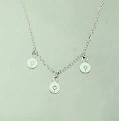 Celah Trio Diamond Necklace Silver