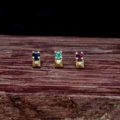 Debbie - Counterbalance Spike and Gem Stud Earring