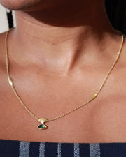 Frond Necklace - Green Sapphire