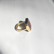 Antique Glass Signet Ring