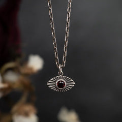 Vision Necklace with Garnet - Small