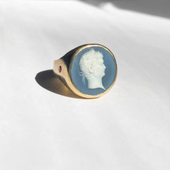 Nero Cameo with Ruby Ring