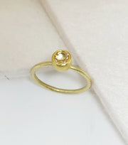 Faceted Beryl Gold Ring