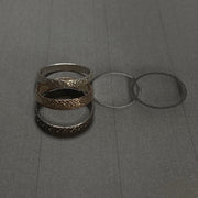 Snake Skin Ring in Oxidized Silver