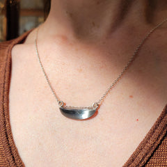 Viridian Lune Pendant Necklace