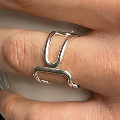 Triangle Paperclip Ring - EM