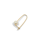 Pearl Wire Safety Pin Earring (Minimal)