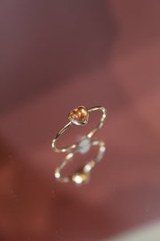 Heart Shaped Sapphire Goldsmithing Ring