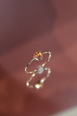 Heart Shaped Sapphire Goldsmithing Ring