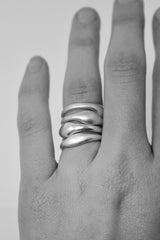 Double Curve Ring Silver Small