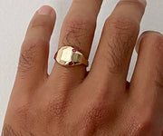 Angular Snake Head Gold Ring