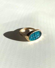 Antique Glass Scorpion Intaglio Ring