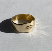 Lover's Lips Cigar Band Ring