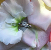 Solitaire Princess Cut Diamond Ring White Gold