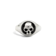 Skull Signet Silver Ring