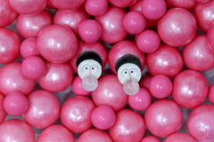 Rose Quartz Bubble Mask Earrings