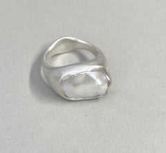 Freshwater Coin Pearl Cocktail Ring