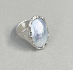 Baroque Pearl Textured Ring