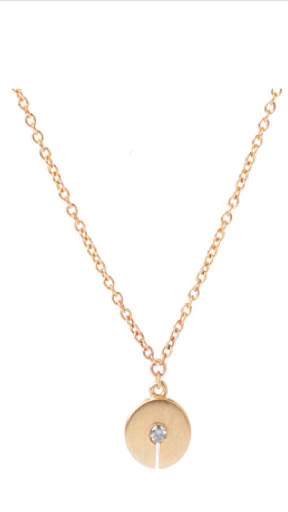 sapera charm holder necklace - gold