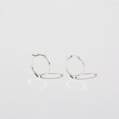Slice of Ring Earrings UNO  in Silver