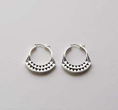 Slice of Ring Earrings TRE in Silver
