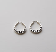 Slice of Ring Earrings DUE in Silver