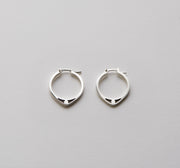 Slice of Ring Earrings UNO  in Silver