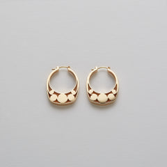 Slice of Ring Earrings QUATRO in Gold