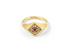 Vision Signet Ring with Ruby