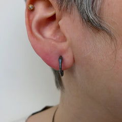 Small Silver Snakebite Hoops