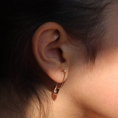 Safety Pin Earring original Gold