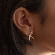 Scissor Earring 14K Yellow Gold