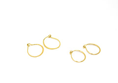 Forged Gold Hoop Earring