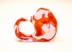 Pink and Orange Borosilicate glass ring