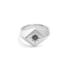 North Star Signet Ring - Sterling Silver