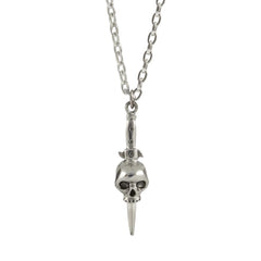 Skull Dagger Silver Necklace