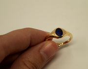 Matte Black Opal Faceted Gold Ring