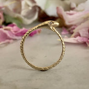 Ouroboros Ring 14K Gold With Recycled White Diamonds